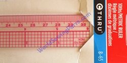 B65 10ths Metric See Through Graph Ruler 30cm - Click Image to Close