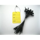 100 Yellow Extra Large Price Tags 1.75" X 2.75",100 Black Loop