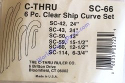 SC66 6pc. Clear Ship Curve Set