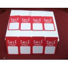 1000 1.75" X 2.75" Extra Large Red & White Sale Price Tags