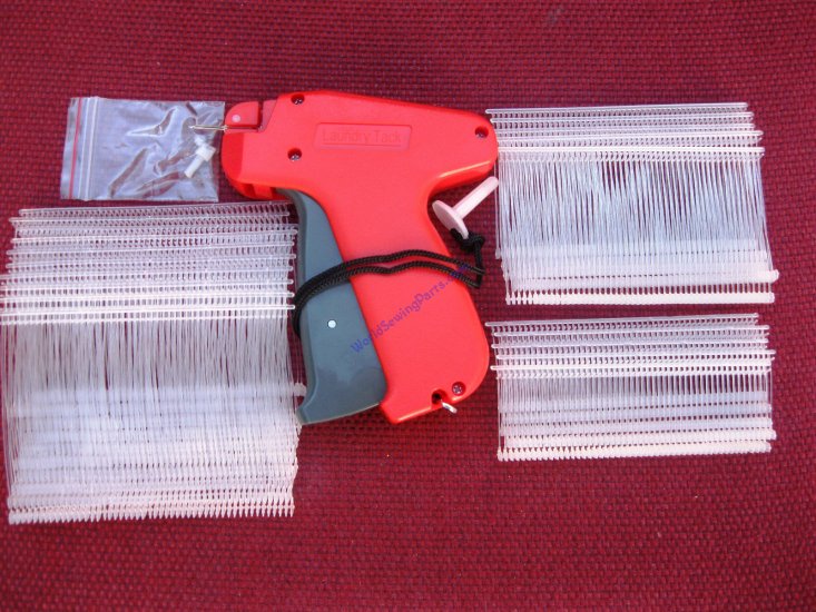 Fine Tagging Gun & 1000 Assorted Clear Fine Plastic Barbs - Click Image to Close