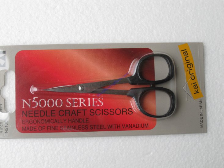 KAI 4" CURVED POINT EMBROIDERY/NEEDLE CRAFT & QUILTER SCISSORS - Click Image to Close