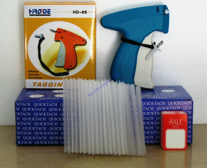 Tagging Gun, 5000 1" Clear Barbs, 100 Sale Price Tag - Click Image to Close