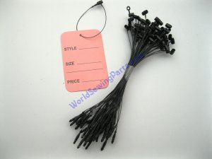 100 Pink Extra Large Price Tags 1.75" X 2.75" + 100 Black Loop