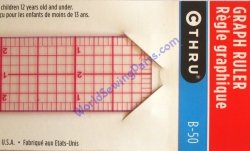 B50 6" See Through Graph Ruler - Click Image to Close