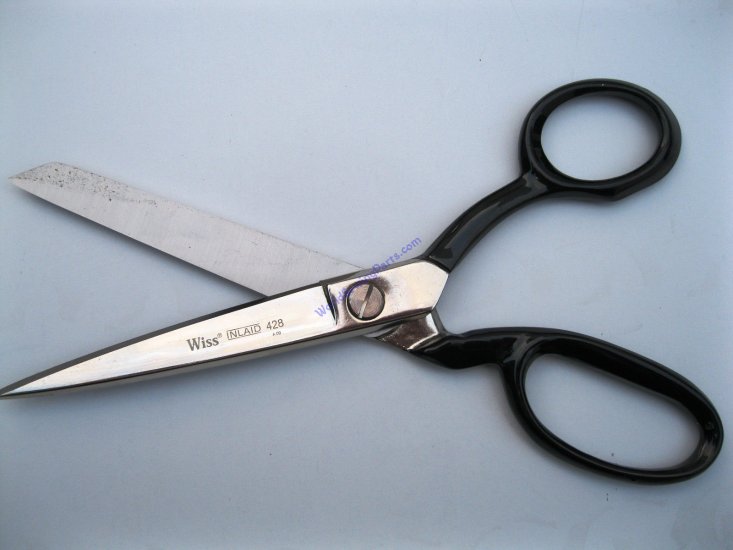 WISS W428 8" DRESS MAKER BENT HANDLE SCISSOR INDUSTRIAL SHEARS - Click Image to Close