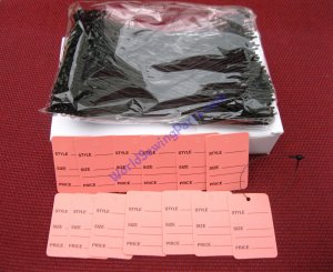 1000 Pink Merchandise lable Price Tags, 1000 5" Black Loop Locks