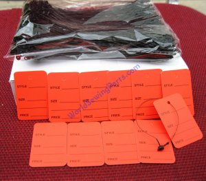 1000 Red Merchandise lable Price Tags, 1000 5" Black Loop Locks