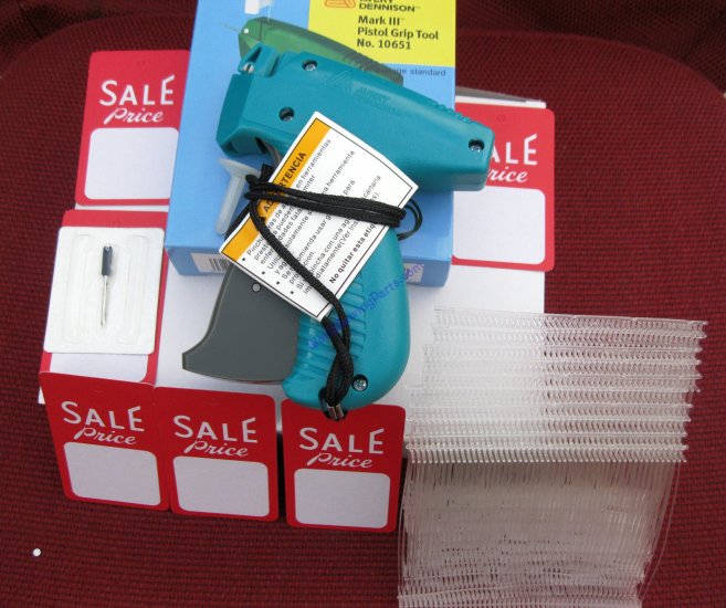 Avery Fine Fabric Tag Gun Plus 5000 1" Clear Barbs # 10312 - Click Image to Close