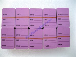 1000 Pcs 1.25" X 1.875" Lavender Garment Price Hanging Lable Tag