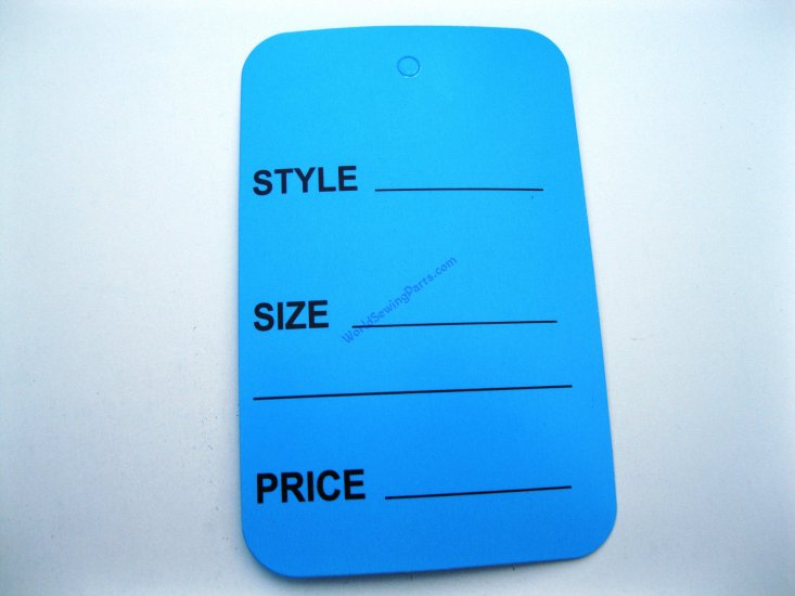 100 Blue Extra Large Merchandise Price Tags 1.75" X 2.75" - Click Image to Close