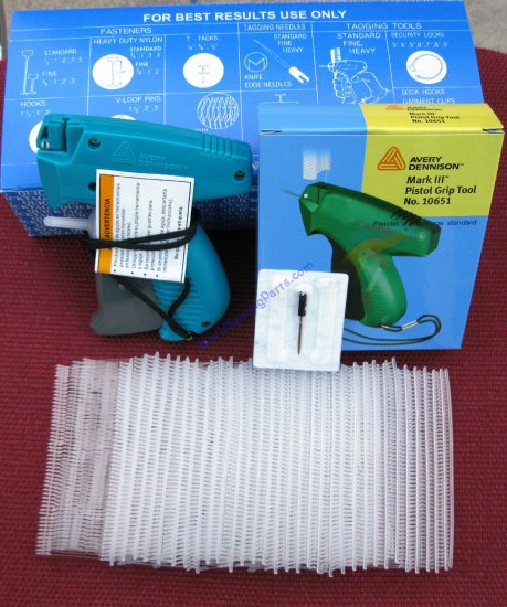 Combo Avery Dennison Guns Fine & Regular plus 2000 Barb - Click Image to Close