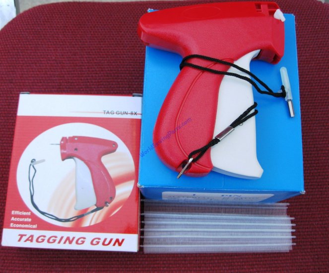 Fine Tagging Gun, 10000 1/4" Clear Extra Fine Plastic Barbs - Click Image to Close