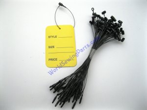 100 Yellow Extra Large Price Tags 1.75" X 2.75",100 Black Loop