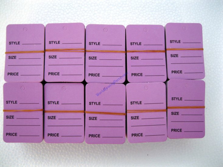 1000 Pcs 1.25" X 1.875" Lavender Garment Price Hanging Lable Tag - Click Image to Close