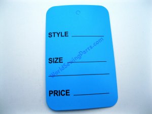 100 Blue Extra Large Merchandise Price Tags 1.75" X 2.75"