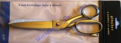 9 Inch Knife Edge Tailors Shears - Click Image to Close