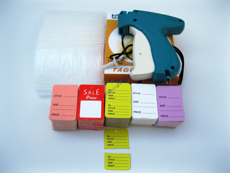 Tagging Gun, 1000 Clear Barbs, 500 SALE Price Tag - Click Image to Close