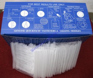 5000 3" INCH REGULAR CLEAR PRICE TAG TAGGING BARBS FASTENERS