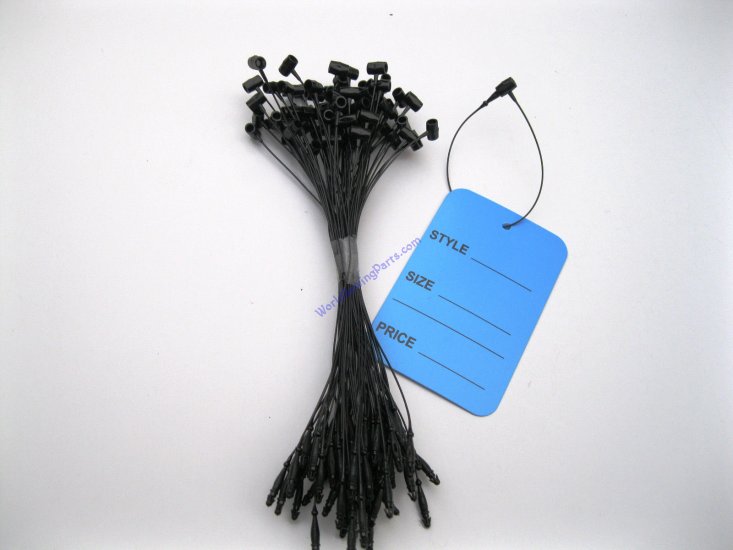 100 Blue Extra Large Price Tags 1.75" X 2.75", 100 Black Loop - Click Image to Close