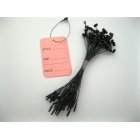 100 Pink Extra Large Price Tags 1.75" X 2.75" + 100 Black Loop