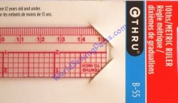 B55 10ths Metric See Through Graph Ruler 15cm