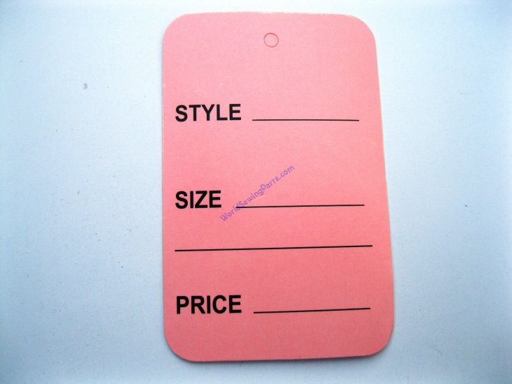 100 Pink Extra Large Merchandise Price Tags 1.75" X 2.75" - Click Image to Close