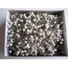 1000 1 1/2" White Plastic Pearl Head Dress Maker Pins