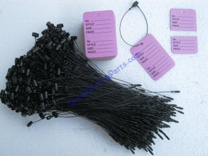 100 Merchandise Unstrung Perforated Price Tags,500 5" Black Loop