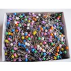 1000 1 1/2" Colored Plastic Pearl Head Dress Maker Pins