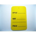 100 Yellow Extra Large Merchandise Price Tags 1.75" X 2.75"