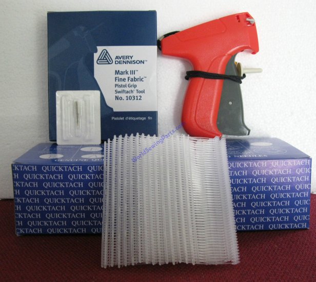 Avery Fine Fabric Tag Gun Plus 5000 1" Clear Barbs # 10312 - Click Image to Close